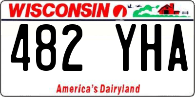 WI license plate 482YHA