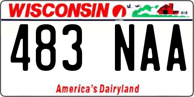 WI license plate 483NAA