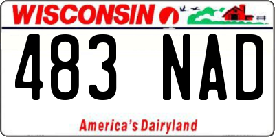 WI license plate 483NAD