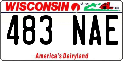 WI license plate 483NAE