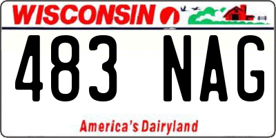 WI license plate 483NAG