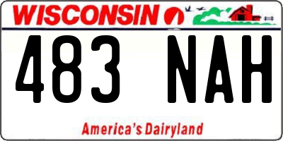 WI license plate 483NAH