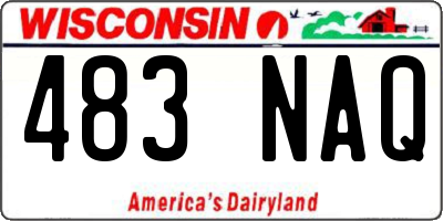 WI license plate 483NAQ