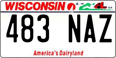 WI license plate 483NAZ