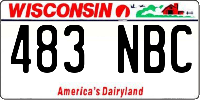 WI license plate 483NBC