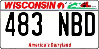 WI license plate 483NBD