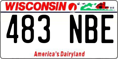 WI license plate 483NBE