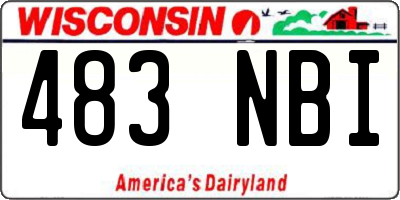WI license plate 483NBI