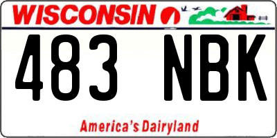 WI license plate 483NBK
