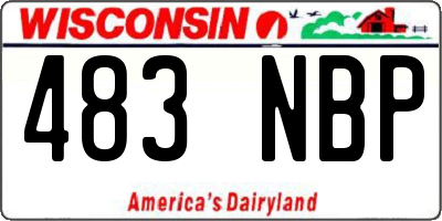 WI license plate 483NBP