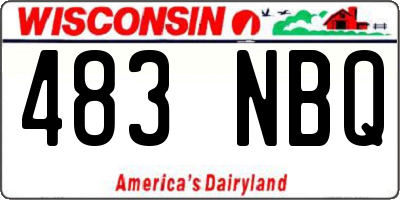 WI license plate 483NBQ