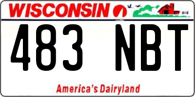 WI license plate 483NBT