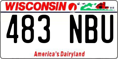 WI license plate 483NBU