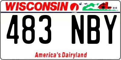 WI license plate 483NBY