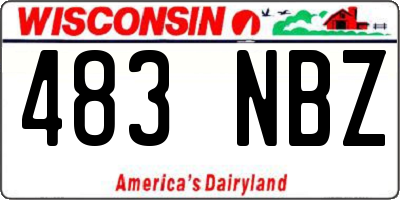 WI license plate 483NBZ