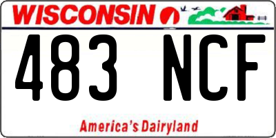 WI license plate 483NCF