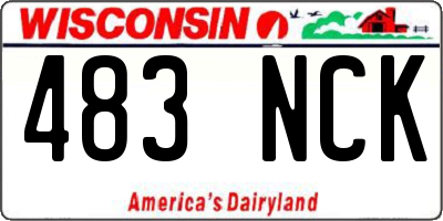 WI license plate 483NCK