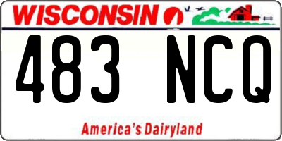 WI license plate 483NCQ
