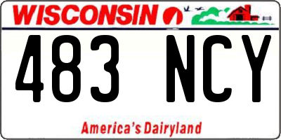 WI license plate 483NCY