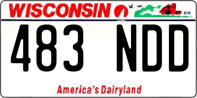 WI license plate 483NDD