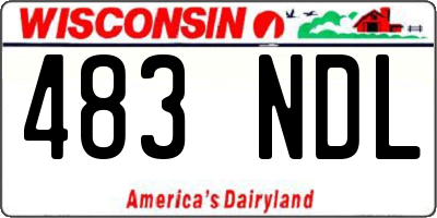 WI license plate 483NDL