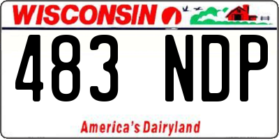 WI license plate 483NDP