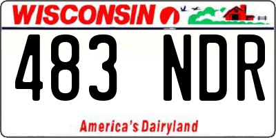 WI license plate 483NDR
