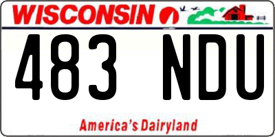 WI license plate 483NDU