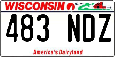 WI license plate 483NDZ