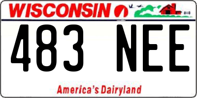 WI license plate 483NEE