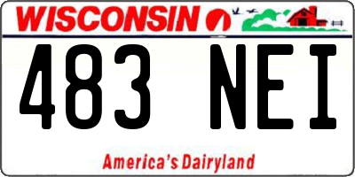 WI license plate 483NEI