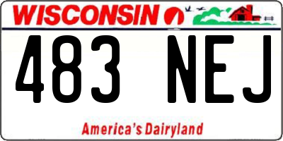 WI license plate 483NEJ