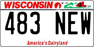 WI license plate 483NEW