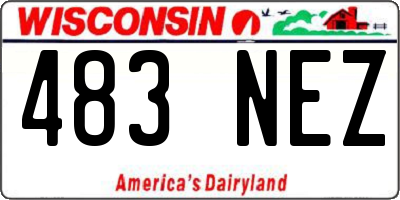 WI license plate 483NEZ