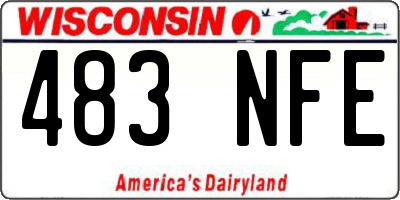 WI license plate 483NFE