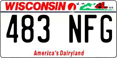 WI license plate 483NFG