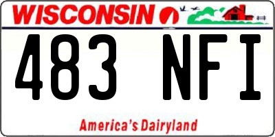 WI license plate 483NFI