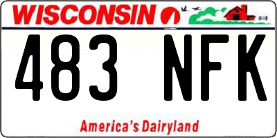 WI license plate 483NFK