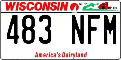 WI license plate 483NFM