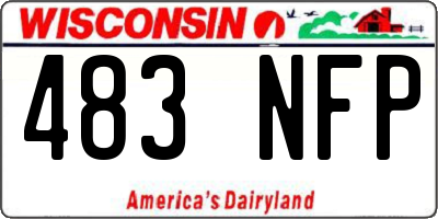 WI license plate 483NFP