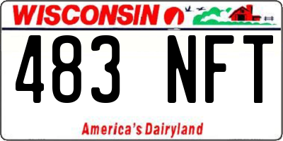 WI license plate 483NFT
