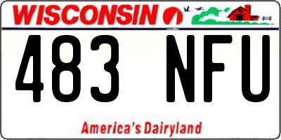 WI license plate 483NFU