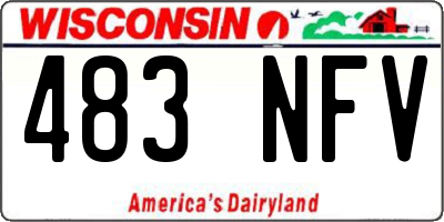 WI license plate 483NFV