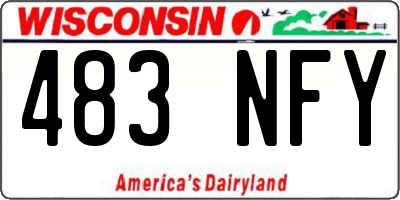 WI license plate 483NFY