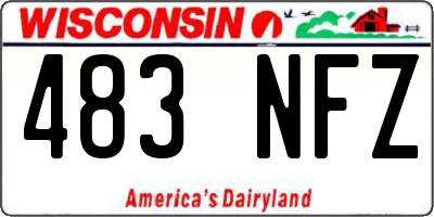 WI license plate 483NFZ