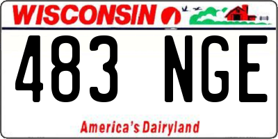 WI license plate 483NGE
