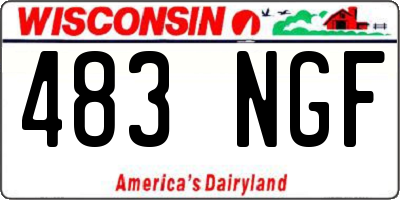 WI license plate 483NGF