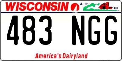 WI license plate 483NGG