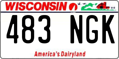 WI license plate 483NGK