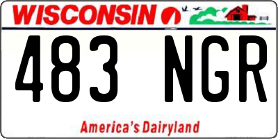 WI license plate 483NGR